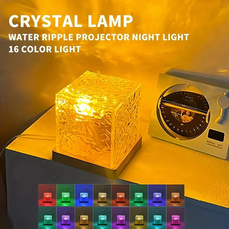 AuraRipple 16-Color Dynamic Water Lamp