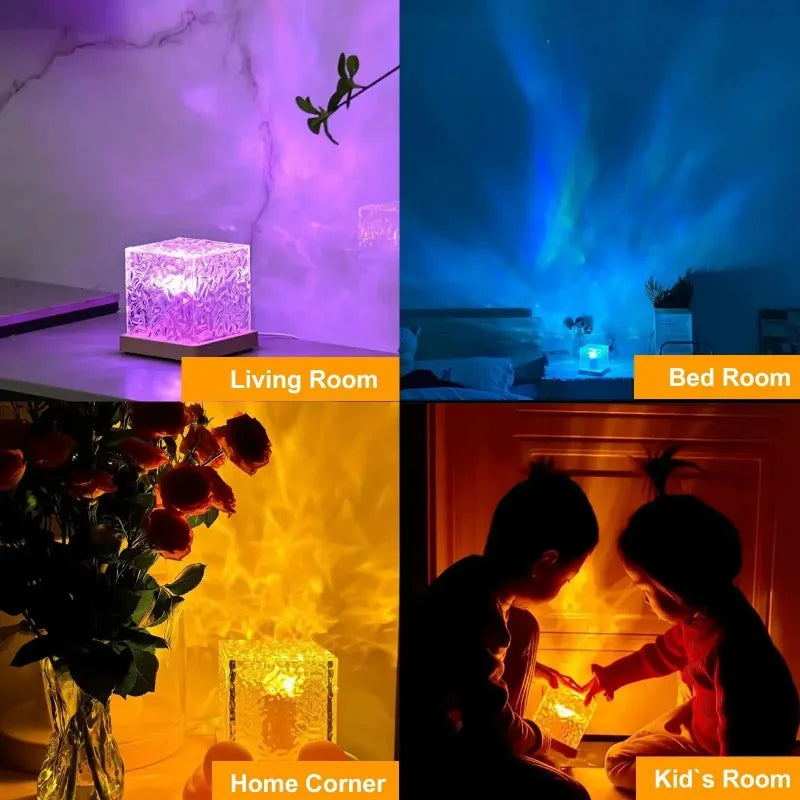 AuraRipple 16-Color Dynamic Water Lamp