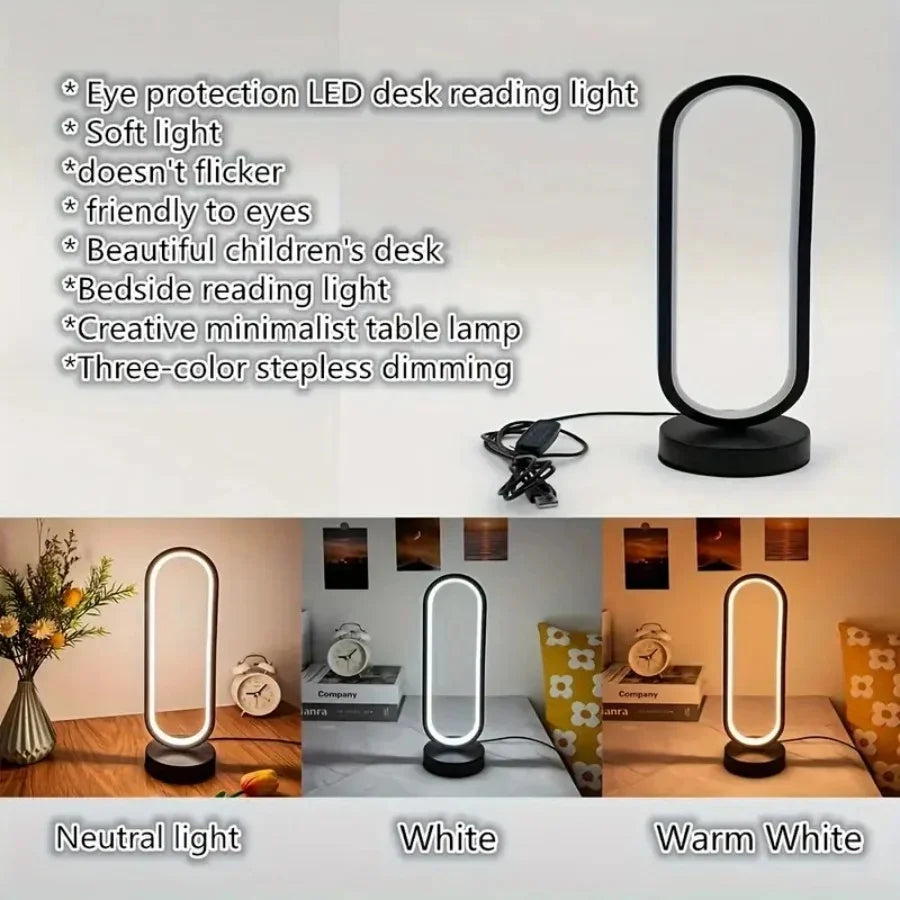 HaloGlow Minimalist LED Ring Lamp